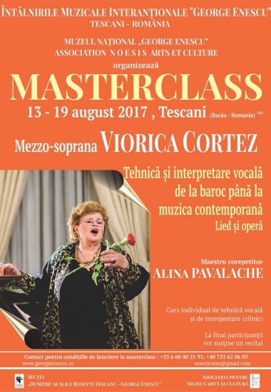 Masterclass de artă vocală susținut de mezzo-soprana Viorica Cortez